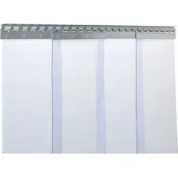 kaiserkraft Streifenvorhang, Preis / m², Breite x Stärke 300 x 2 mm, Überlappung 1 Haken = 54 mm