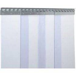 kaiserkraft Streifenvorhang, Preis / m², Breite x Stärke 300 x 2 mm, Überlappung 2 Haken = 95 mm