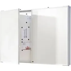 Whiteboard-Klapptafel, Komplettset, Stahlblech, emailliert, Bildwandformat 16 : 10 SMIT VISUAL