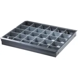 kaiserkraft Schubladeneinteilungs-Set, für Schubladenhöhe 65 mm, Set, 5 Längs- und 4 Querteiler
