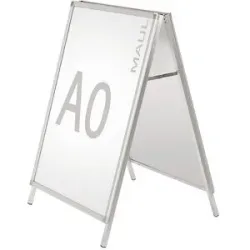 Kundenstopper, doppelseitig, Aluminium, wetterbeständig, für DIN A0 MAUL