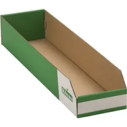 kaiserkraft Karton-Regalkasten, einlagig und faltbar, VE 50 Stk, LxBxH 600 x 150 x 100 mm