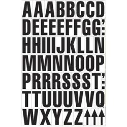 kaiserkraft DIN-A4-Bogen mit Schriftzeichen, magnetische Buchstaben, VE 2 Stk, Untergrund weiß