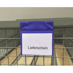 kaiserkraft Magnettaschen Neodym, Querformat, VE 25 Stk, blau, DIN A6, ab 2 VE