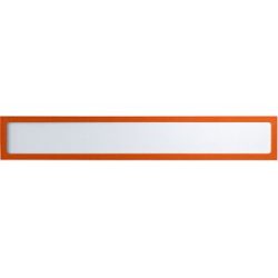 Magnetische Infotasche, für Überschriften, DIN A3 quer / DIN A2 hoch, 435 x 60 mm, Rahmen orange, VE 10 Stk eurokraft basic