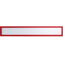 Magnetische Infotasche, für Überschriften, DIN A3 quer / DIN A2 hoch, 435 x 60 mm, Rahmen rot, VE 10 Stk eurokraft basic