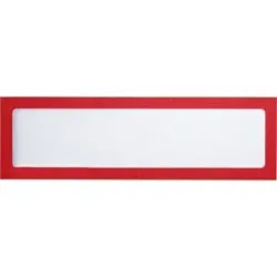 Magnetische Infotasche, für Überschriften, DIN A4 hoch / DIN A5 quer, 225 x 60 mm, Rahmen rot, VE 10 Stk eurokraft basic