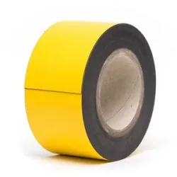 kaiserkraft Magnet-Lagerschilder, Rollenware, gelb, Höhe 80 mm, Rollenlänge 10 m