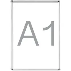 kaiserkraft Display-Klapprahmen, Aluminium, VE 2 Stk, für DIN A1