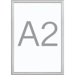 kaiserkraft B1-Klapprahmen, Aluminiumprofil, VE 2 Stk, für DIN A2