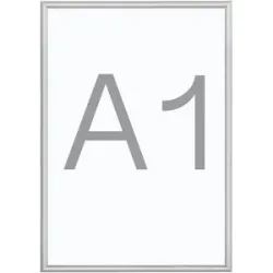 kaiserkraft B1-Klapprahmen, Aluminiumprofil, VE 2 Stk, für DIN A1