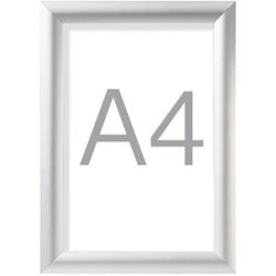 kaiserkraft Design-Klapprahmen, Aluminiumprofil, silber eloxiert, VE 2 Stk, DIN A4, HxB 328 x 241 mm