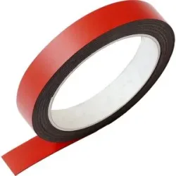 kaiserkraft Magnetband, LxB 5000 x 15 mm, 1 Rolle, rot