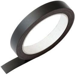 kaiserkraft Magnetband, LxB 5000 x 15 mm, 1 Rolle, schwarz