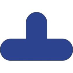 kaiserkraft PVC-Bodenmarkierungen, T-Form, VE 10 Stk, blau