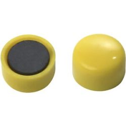 Rundmagnet, Kunststoff, Ø 10 mm, VE 60 Stk, gelb eurokraft basic