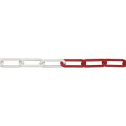 PE-Gliederkette, Gliederstärke 6 mm, Bundlänge 50 m, rot-weiß, ab 4 Stück Moravia