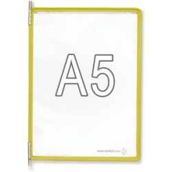 Klarsichttafel, VE 10 Stk, für DIN A5, gelb Tarifold