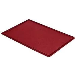 kaiserkraft Auflagedeckel für Stapelbehälter, VE 4 Stück, LxB 600 x 400 mm, rot