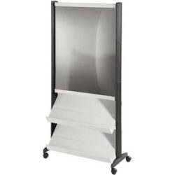 Prospektständer aus Polystyrol, für 6 x DIN A4, schwarz / lichtgrau EasyDisplay