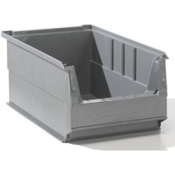 kaiserkraft Sichtlagerkasten aus PE-Regenerat, LxBxH 350 x 205 x 145 mm, grau, VE 14 Stk
