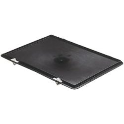 kaiserkraft Verschluss-Deckel, für LxB 400 x 300 mm, schwarz, VE 5 Stk