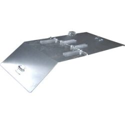 Deckel für besonders niedrigen Kippbehälter, für Behälter-Volumen 0,23 m³, zweiseitig zu öffnen eurokraft pro