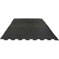 Anti-Ermüdungsmatte YOGA DOME BASIC, schwarz genoppt, Anfangs-/Endelement, LxB 1200 x 900 mm Miltex