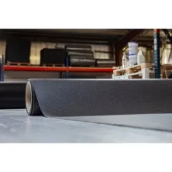 Bodenmatte YOGA FLAT GRIP, BxH 1200 x 2 mm, pro lfd. m, grau Miltex