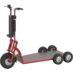kaiserkraft Elektro Transportroller XXL PRO, 5 Räder, rot