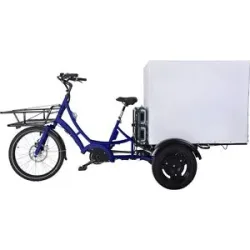 kaiserkraft Lastenfahrrad VS3E eDrive Berlin, hydraulische Magura-Bremsen, blau