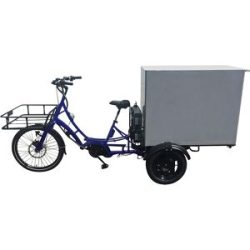 kaiserkraft Lastenfahrrad VS3E eDrive Ludwigshafen, hydraulische Magura-Bremsen, blau