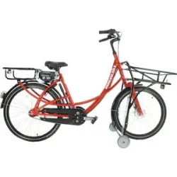 kaiserkraft Transportfahrrad B01 eDrive, mit Rücktrittbremse, rot, 5-Gang-Schaltung