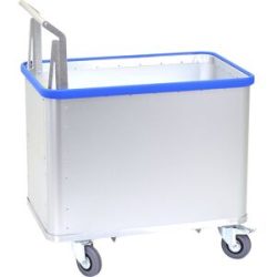 Federbodenwagen D, Oberfläche eloxiert, Volumen 180 l, mit Smart Grip Gmöhling
