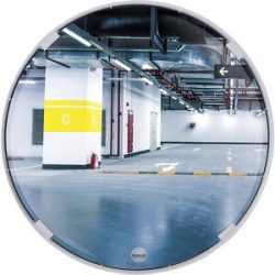 Mehrzweckspiegel 2 Richtungen, rund, Ø 800 mm, Rahmen weiß, P.A.S.® Vialux