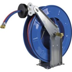 kaiserkraft Automat Aufroller mit Doppelschlauch, für Gas/Sauerstoff, Schlauchlänge 15 m