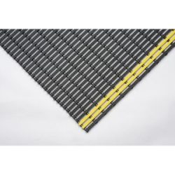 Industriematte, rutschhemmend, pro lfd. m, schwarz-gelb, Breite 800 mm EHA