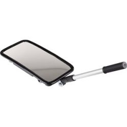 Inspektionsspiegel mit Teleskoparm, rechteckig, mit Rollenfüßen, HxB 200 x 400 mm Dan-MIRROR