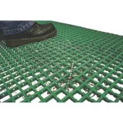 Anti-Ermüdungsmatte aus Vinyl, COBAmat®, einfach gewebt, pro lfd. m, Maschenweite 22 x 22 mm, grün COBA