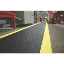 Anti-Ermüdungsmatte Orthomat® Diamond, Breite 900 mm, schwarz / gelb, pro lfd. m COBA