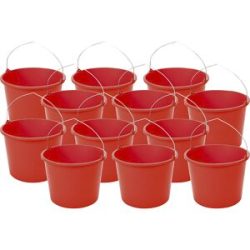 kaiserkraft Eimer, Volumen 12 l, VE 12 Stk, rot
