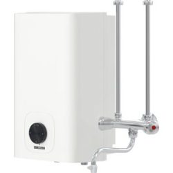 kaiserkraft Warmwasserspeicher, drucklos, mit 2-Griff-Armatur, Übertischgerät, Temperatur 35 - 85 °C