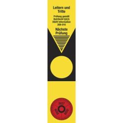 kaiserkraft Plakette DGUV I 208-016 Leitern/Tritte, Folie, LxH 50 x 220 mm, VE 10 Stk, 27 - 29