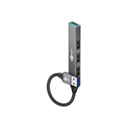 Goobay Slim 4-Port USB-Hub, USB-A auf USB-A, USB 3.2