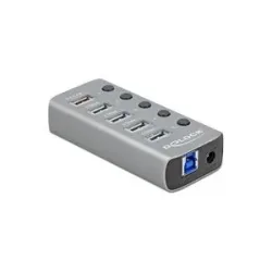 Delock USB-Hub 63263 USB 3.0 - 4x USB-A / 2x Ladeanschluss