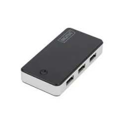Digitus DA-70231 USB-Hub 4 Port USB-A USB 3.0 5 GBit/s Schwarz, Silber DA-70231