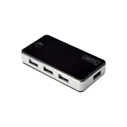 Digitus DA-70222 USB-Hub 7 Port USB-A USB 2.0 480 MBit/s Schwarz, Silber DA-70222