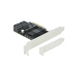 Delock PCIe 5P SATA x4 LP, Schnittstellenkarte