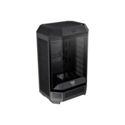 Thermaltake The Tower 300 Micro-Tower Gaming-Gehäuse Schwarz 2 vorinstallierte Lüfter, Seitenfenster
