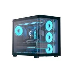 AeroCool P500C-G-BK-V1 Midi-Tower PC-Gehäuse Schwarz, Weiß